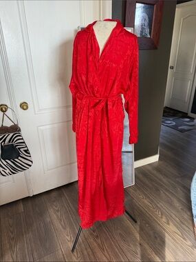 Kathryn Red Polyester Top - Vibrant Red